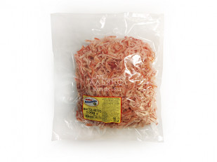 Горбуша соломка солено-сушеная: Кальмар стружка со вкусом краба (розовая)