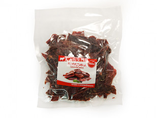 Карась холодного копчения: Говядина вяленая (строганина)