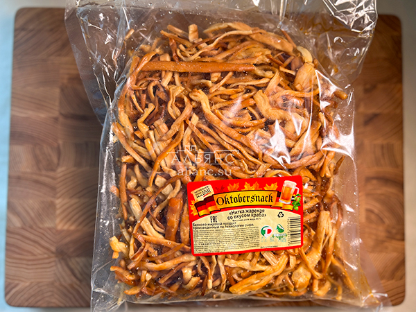 Нитка ЖАРЕНАЯ "Краб" Oktobtersnak 1 кг (сырный продукт) в Электростали