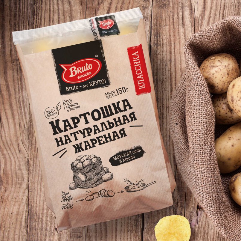 Картофель «Бруто» с солью 130 гр. в Электростали