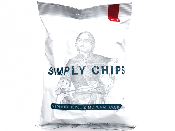 Картофельные чипсы "Simple chips" Морская соль и черный перец 80 гр. в Электростали